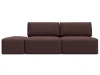 129665 Диван прямой модульный с пуфом Лига-060 НПБ (ЛДСП,Брус,Фанера/Пластик/Замша/Бордовый) Лига Диванов 129665