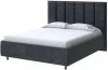 2016139 PROxSON Кровать Routa без основания (Ткань: Велюр Casa Графитовый) 160x200