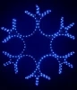 LC-13036 Светодиодная Снежинка "Ажурная" Ø0,8м Синяя, Дюралайт на Металлическом Каркасе, IP54 Laitcom LC-13036