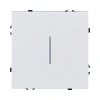 EC-008WG Выключатель 1-клавишный проходной 10А/250В с LED подсветкой, белый глянцевый Kollinger Eclipse EC-008WG