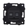 REA-011BM Розетка двойная RJ11 + RJ45 черный матовый Kollinger REA-011BM для Aspekt, Eleganz, Reflex