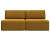 129469 Диван прямой модульный Лига-060 НПБ (ЛДСП,Брус,Фанера/Пластик/Велюр/Желтый) Лига Диванов 129469