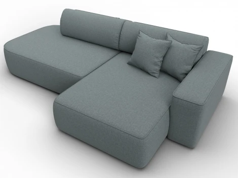 Диван угловой Лига-065 БП угол правый (ДСП,Рогожка/Серый) Лига Диванов 134785