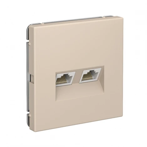 Розетка Ethernet RJ-45 двойная (песочный) Systeme Electric GAL001285
