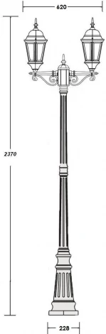 Наземный фонарь Oasis Light ASTORIA 2 91409LA Gw (220V, IP44)