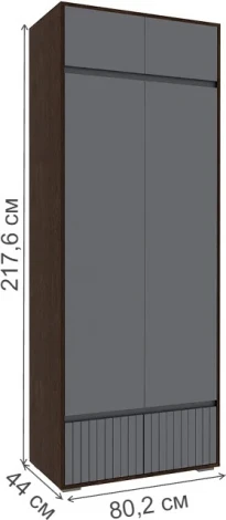 Модульная прихожая Роут комплектация 5 (Роут венге / графит софт комплектация 5) Woodville арт.596592