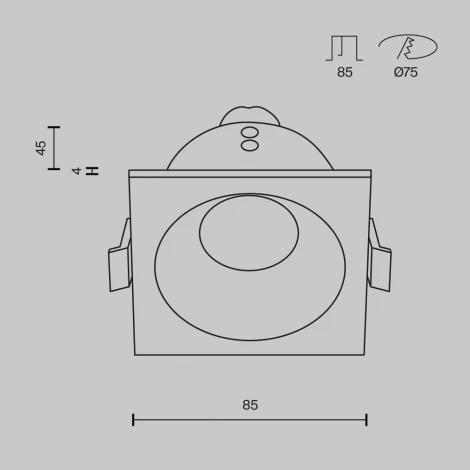Встраиваемый светильник Maytoni Technical Zoom DL033-2-01W-1(N)