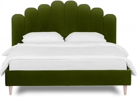 Кровать Queen II Sharlotta L 1600 ОГОГО (арт.577035), (Ткань/Зеленый)
