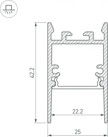 Профиль SL-COMFORT-2542-2000 BLACK (Arlight, Алюминий) 046934