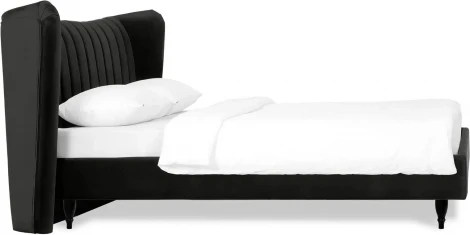 Кровать Queen II Agata L ОГОГО (арт.574720), (Ткань/Черный)