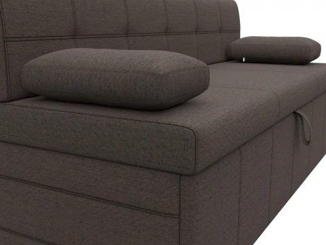 Диван кухонный прямой Лео (Коричневый/Рогожка) Лига Диванов арт.123760