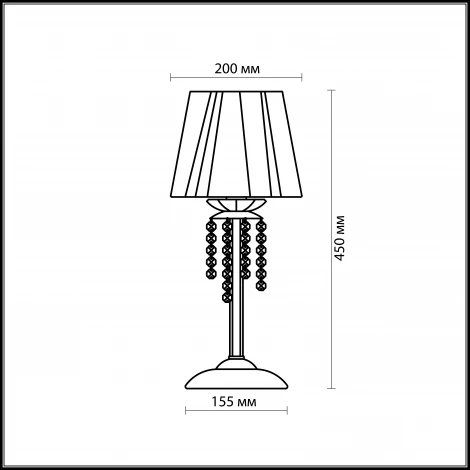 Интерьерная настольная лампа Odeon Light Meleza 2565/1T