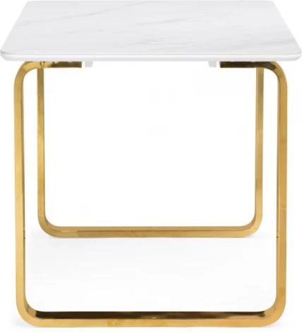 Керамический стол Селена 140 (Селена 4 140х80х77 белый мрамор / золото) Notta арт.571414