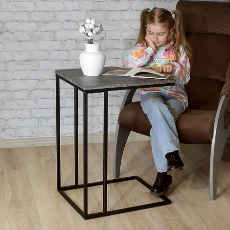 Стол придиванный BeautyStyle 30 дуб шоле графит/черный Mebelik арт.009090