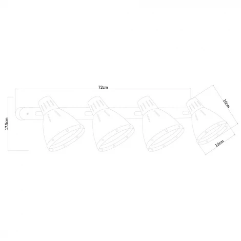 Спот Arte Lamp Marted A2215PL-4BL