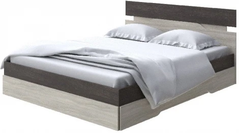 Без бренда Кровать Milton (ЛДСП Дуб Кантербери/Ясень Шимо Светлый) 160x200