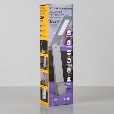 Офисная настольная лампа Eurosvet Desk белый/золотой (TL90450)