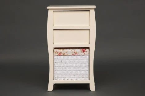 Тумба с корзиной и 2 ящиками secret De Maison ARC 2 ( mod. HX16-827 S ) butter white (слоновая кость) (дерево павловния, мдф)