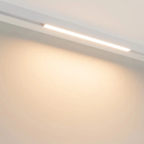 Трековый светильник магнитный MAG-FLAT-25-L400-12W Warm3000 (WH, 100 deg, 24V) (Arlight, IP20 Металл) 050057 (LED)