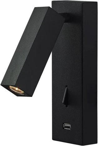 Спот для чтения с usb Loft IT Floadow LOFT2017-BL (LED, 220V, выключатель)