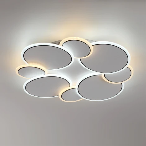 Потолочный светильник круглый светодиодный Lumion Bridge 8011/80CL белый, хром/белый металл/акрилл LED 80W 220V 3000-6000K (круглые)