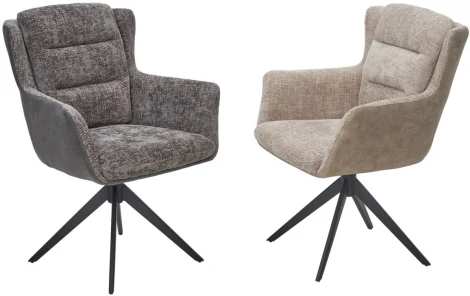 Стул GARLAND 360 град. поворот. HAGA-30 Бежевый, ткань/ GINO-101 Бежевый, ткань/ Черный, ®DISAUR