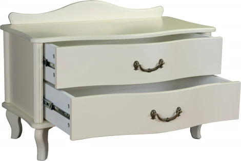 Тумбочка Джульетта широкая 2 ящика дуб шампань Л Mebelik арт.008615