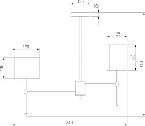 Потолочная люстра Wi-Fi на штанге Eurosvet Notturno 60162/8 черный (220V, управление смартфоном, голосовое управление, умный дом - Minimir Home, Алиса, Маруся, Салют)