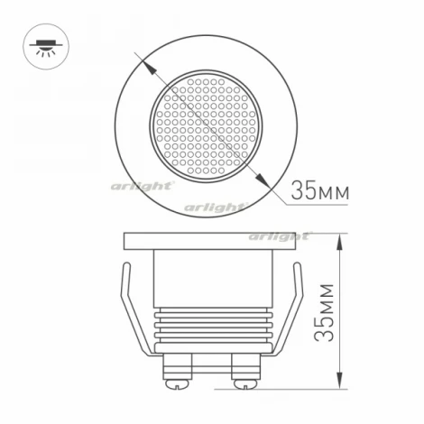 Мебельный светильник Arlight LTM 020753 (LED, 220V, круглые, IP40)