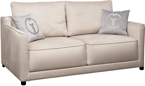 Диван Portofino 180 двухм раскл с кантом св-серый Colt030+Colt025 Garda Decor арт.PORTOFINO-180-Colt030+Colt025