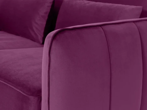 Диван Amsterdam двухместный ОГОГО (арт.342696), (Ткань/Фиолетовый)