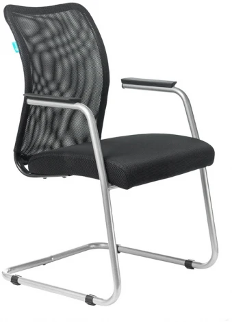 Кресло Бюрократ CH-599AV черный TW-01 сиденье черный TW-11 сетка/ткань полозья металл металлик