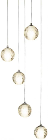 Подвесной светильник Loft It Rain 10112/5 (220V, хрусталь, на проводе, шарики)