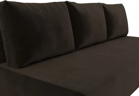 Диван прямой Лига-033 (Коричневый/Микровельвет) Лига Диванов арт.121079