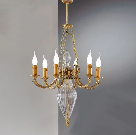 Подвесная люстра Nervilamp 530 530/6 (220V, на цепи, подсвечник, свеча)