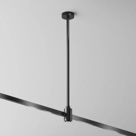 Крепление потолочное Medium одинарное 360мм Flarity черный Maytoni Accessories for tracks Flarity TRA158С-SL1-B (24V)