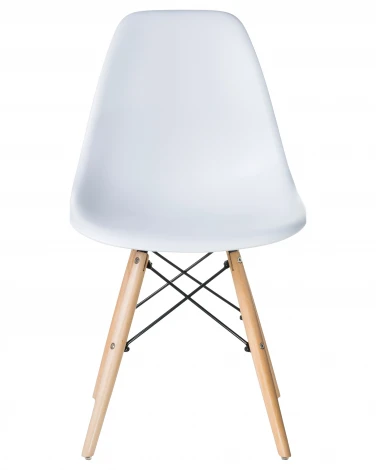 Стул обеденный DSW (ножки светлый бук, цвет белый (W-02))