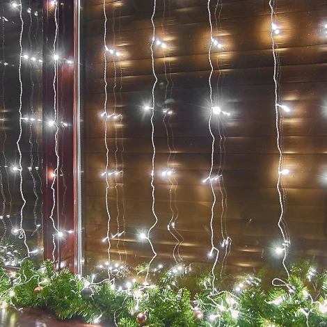 Занавес светодиодный, 3х3м. 192 светодиода, белый свет Uniel ULD-C3030-192/DTA WHITE IP20