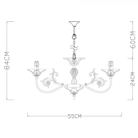 Подвесная люстра Arte Lamp Faina A5326LM-5WG