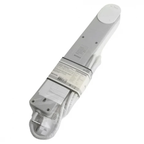 Сетевой фильтр 6-и местный с заземлением 1,8м. (белый) Stekker Optima 50095