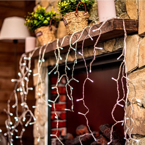 Бахрома светодиодная со статическим свечением, 6м. соединяемая, 200 светодиодов, белый свет Uniel ULD-B6007-200/STK WHITE IP44