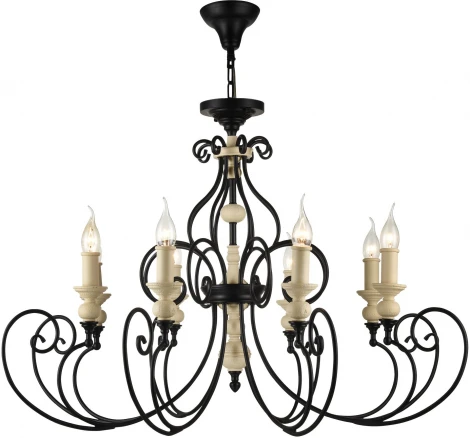 Подвесная люстра Maytoni Karina H631-PL-08-B (220V, на цепи, подсвечник, свеча)