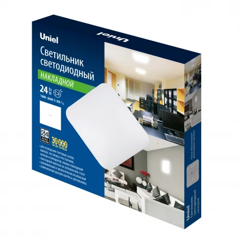 Светильник светодиодный накладной 6500K Uniel ULI-B322 24W/6500K/32 QUATRO-2