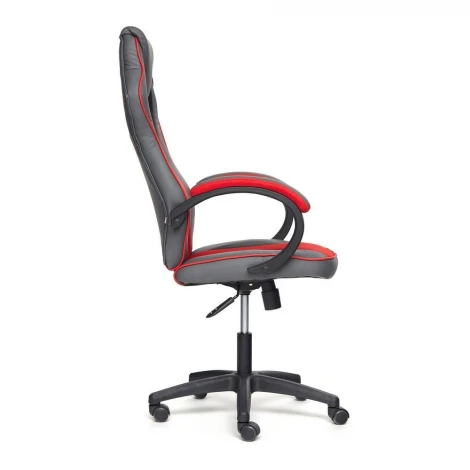 Кресло RACER GT new металлик/красный (кож/зам/ткань)