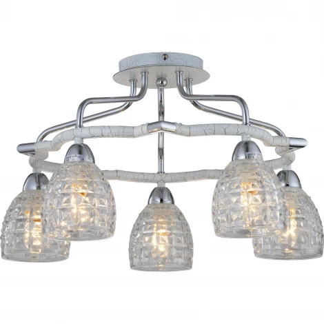 Потолочная люстра N-Light 412 412-05-13CWC chrome + white crack
