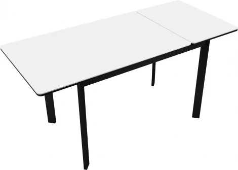 Стол DikLine LK110 Керамика Mono white (белый матовый) /подстолье черное/опоры черные арт.00-00075473