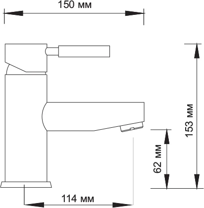 Смеситель Wasserkraft Wern 4203 для раковины, матовый хром