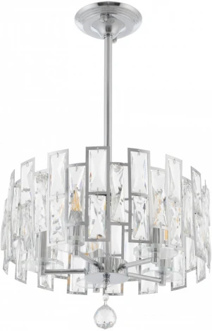 Подвесная люстра хрустальная на штанге Arte Milano Sorrento-4209 374209/5/350/380 CR (220V)