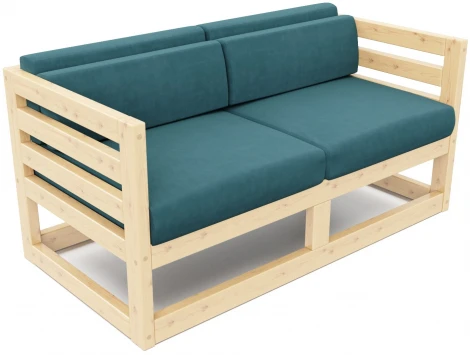 Диван Arsko Магнус М сосна велюр голубой