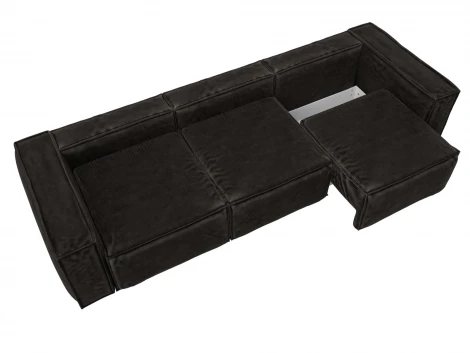 Диван прямой Лига-081 НПБ Лонг (ДСП/Пластик/Велюр/Коричневый) Лига Диванов 130141